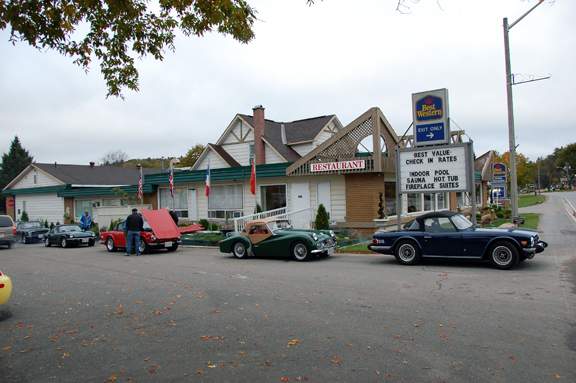 Getting ready to go from the Sword Motor Inn in Bancroft, Ontario