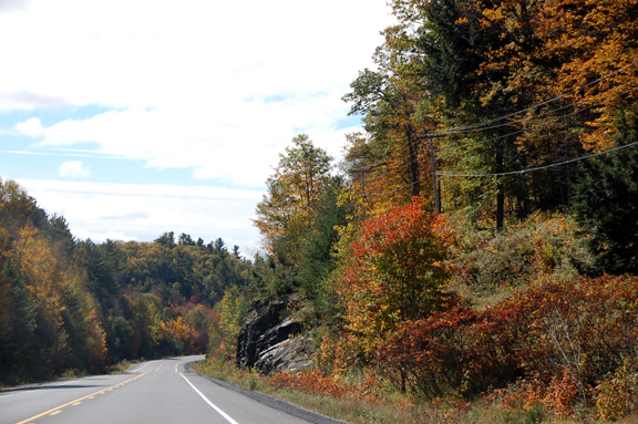 Just about to pull into Dorset, Ontario